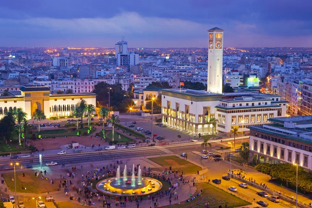 Mohammed V Square at Night, Casablanca