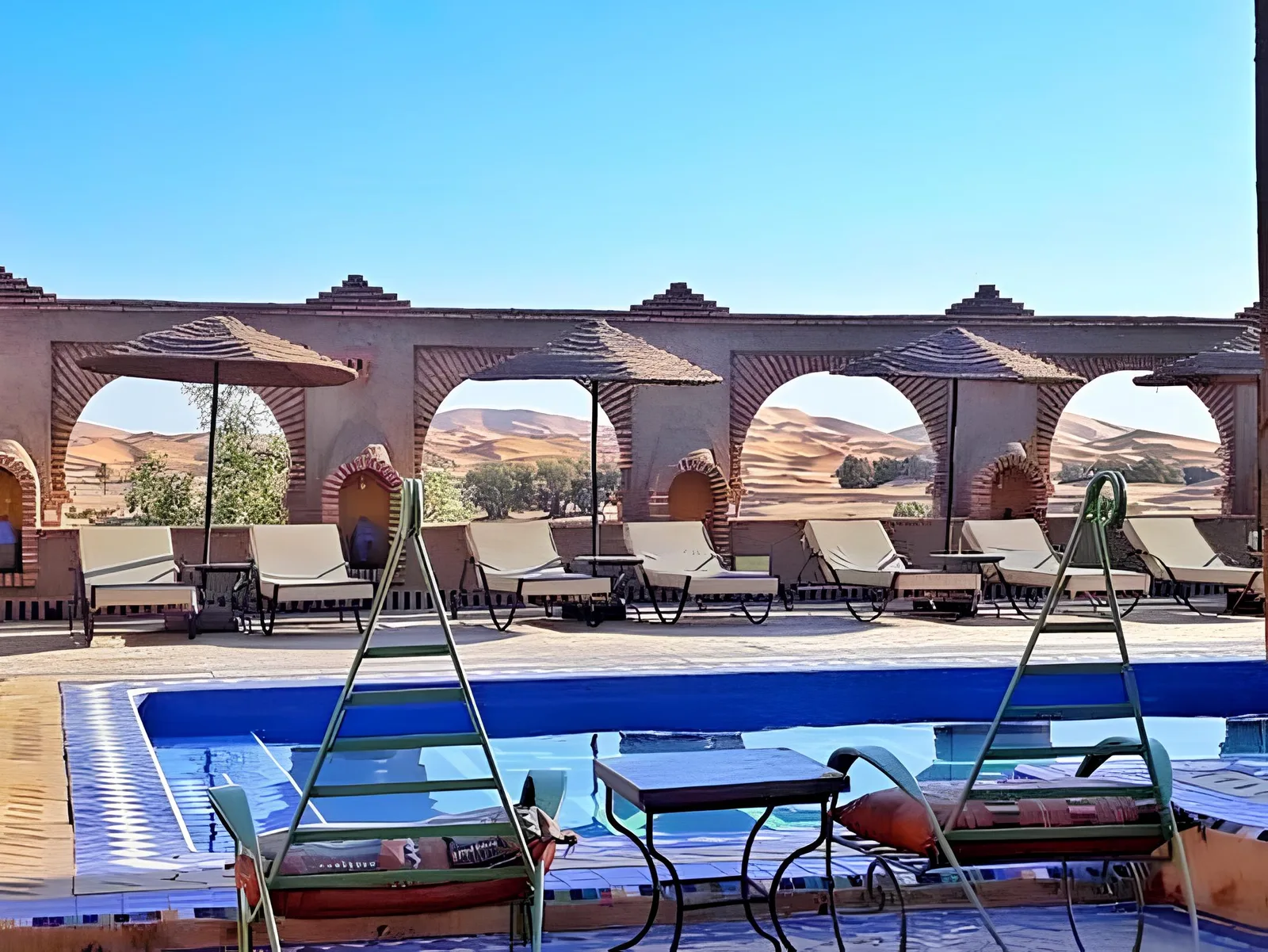 Poolside at Kasbah Azalai, Merzouga